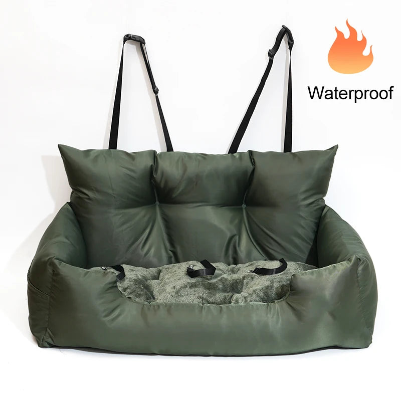 Luxury Dog Beds Waterproof Dog Car Seat Luxury Pet Car Seat Cat Beds Portable Travel Dog Car Backseat Pet Carrier Bag Pet Beds