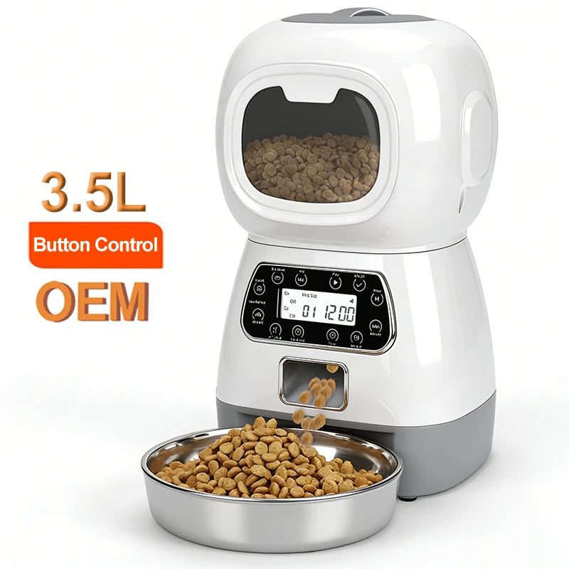 3.5L Automatic Dog Feeder Smart Food Dispenser Wifi Cats Dogs Timer Stainless Steel Bowl Auto Dog Cat Pet Feeder Pet Supplies