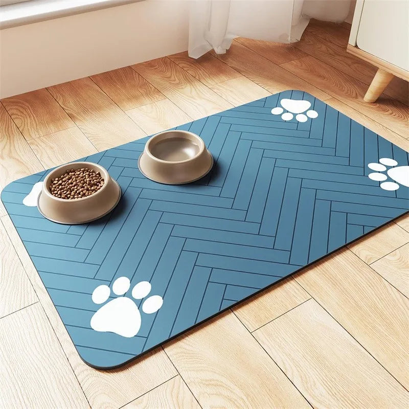 Wholesale Silicone Pet Bowls Mat Non Slip Pet Food Mat Dog Cat Square Bone Shaped Pet Feeding Mat