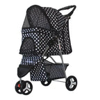 Dog Stroller Pet Trrolley for Small Medium Dogs Cats Foldable Dog Jogging Cage Travel Carrier with Cup Holder and Storage Basket