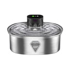 2025 New 3.5L Stainless Steel Cat Water Fountain 5000mah Battery Pet Water Dispenser Sensor Solid Pattern Charge for Cats Dogs
