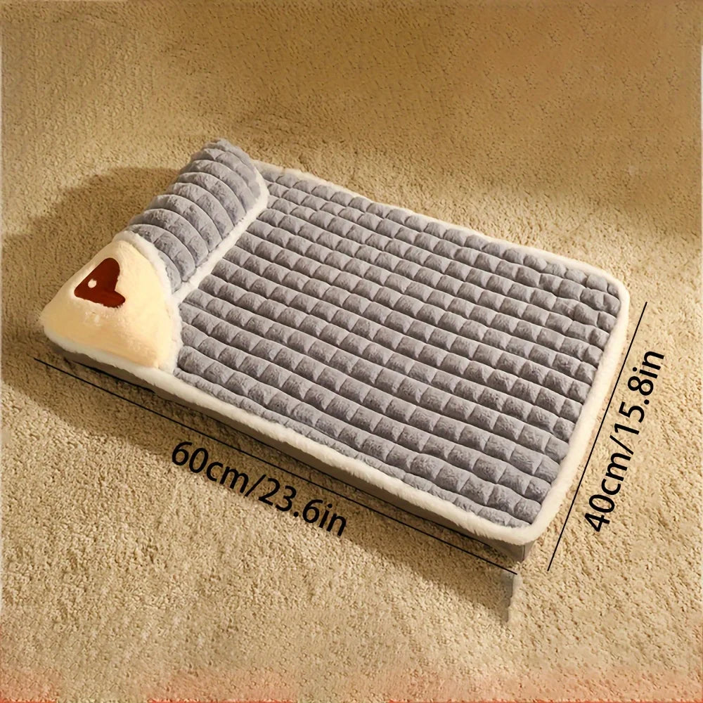 Luxury Modern & Fashionable XL Cat Bed Winter Memory Foam Pet Mat Detachable & Washable for Cats and Large Dogs