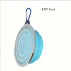 Collapsible Dog Bowl Foldable Pet Bowl with Lid Dog Travel Bowl Portable Foldable Cat Feeder for Pet Walking Parking Camping