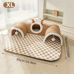 Multi-Level Cat Hide and Seek Tunnel Polyester Non-Skid Bottom Pet Play and Sleep Cat Nest Indoor Cat Kennel Durable Comfortable