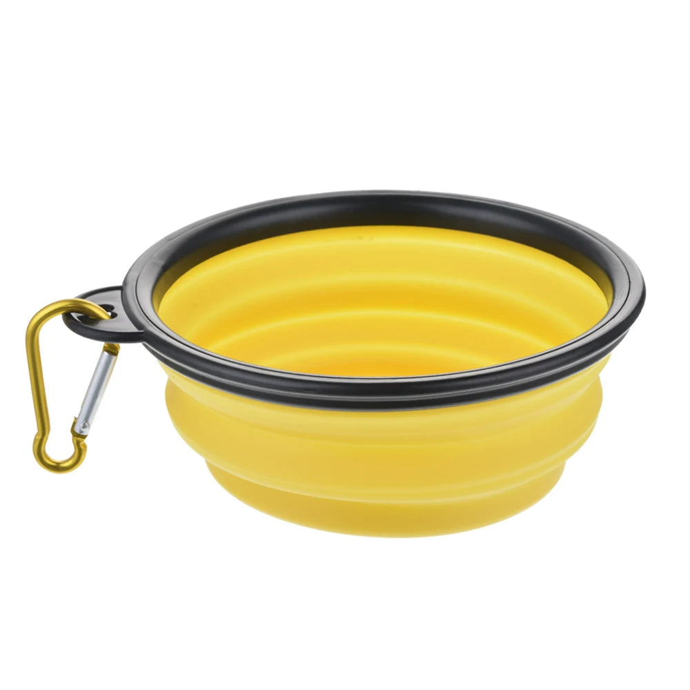 Large 1000ml Collapsible Silicone Pet Bowl Portable Outdoor Travel Dog Cat Food Container Feeder Dish Durable Plastic Puppy Bowl