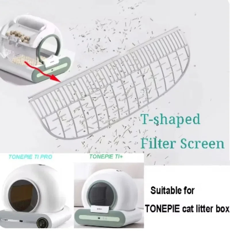 Cat Litter Box Automatic Toilet Removable Filter Backboard Screen Filter Mesh Effective Sand for TONEPIE TI PRO TI+ Accessories