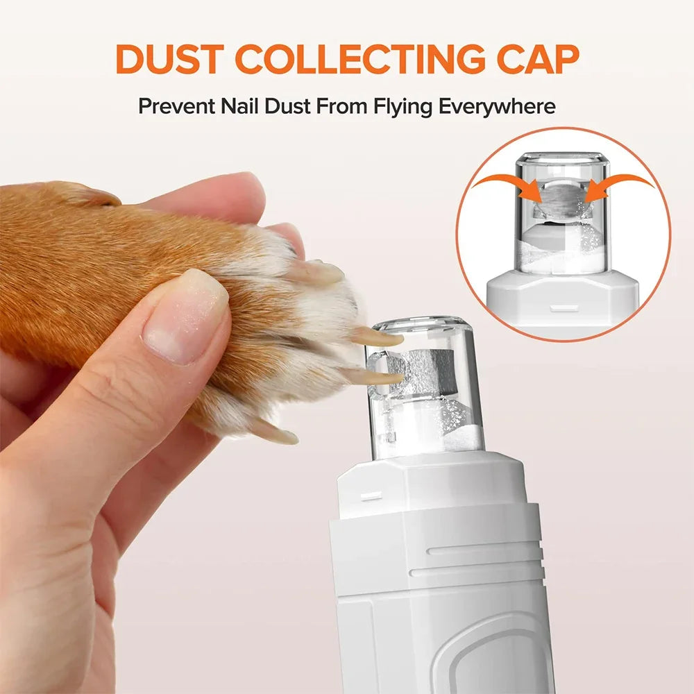 Electric Dog Nail Clippers for Dog Nail Grinder USB Charging Pet Trimmer Quiet Cat Dogs Paws Nail Grooming Tools Cat Claw Cutter