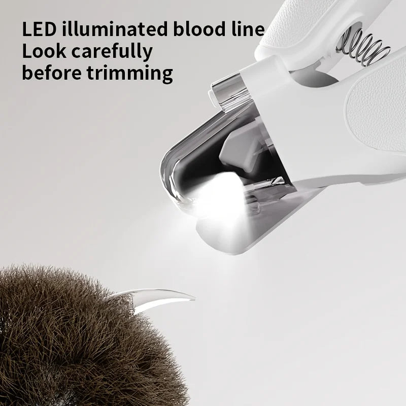2 in 1 Pet Nail Trimmer Electric Dog Nail Grinder with 2 LED Lights USB Rechargeable Cat Nail Clipper Suitable for Dogs and Cats