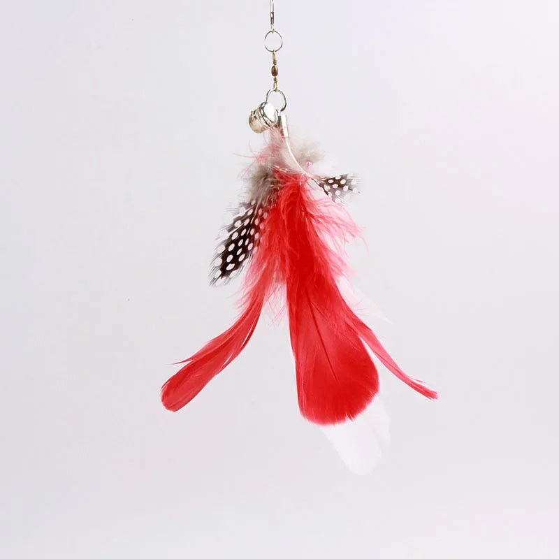 Funny Cat Toy Feather With Bell Sucker Cat Stick Toy Kitten Play Interactive Detachable Teaser Dog Training Toys Cat Supplies