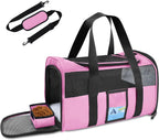 Pet Carrier Airline Approved Cat Carriers for Medium Cats Small Kitty with Soft Mat Foldable Pet Carrier Bag Cat Products