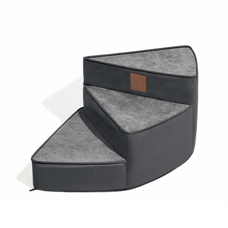 Custom Luxury Modern Foldable Waterproof Cotton Removable Spiral Pet Stairs Step Ease Anti-scratch Cover Dog Stairs