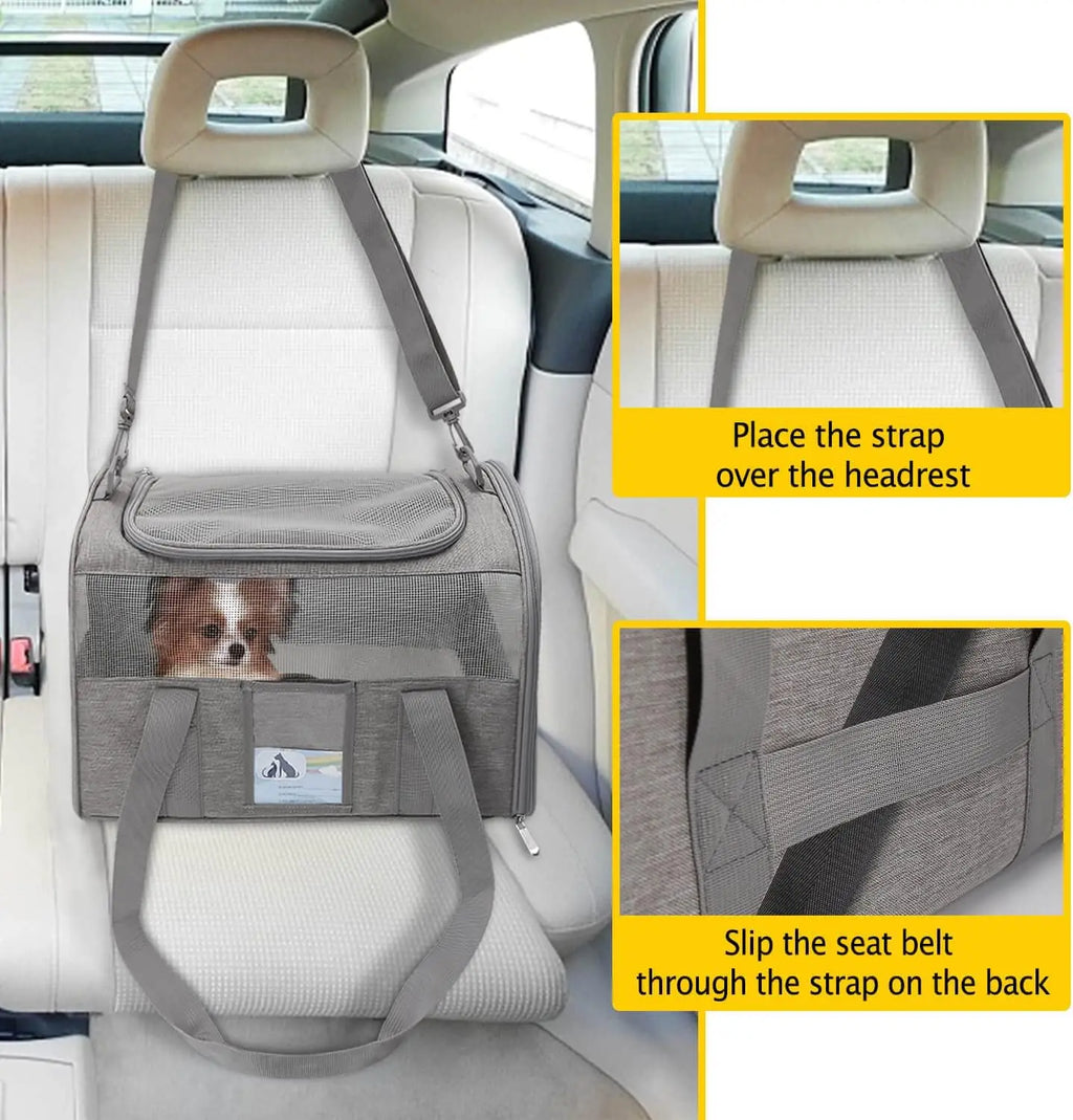 Pet Carrier Airline Approved Cat Carriers for Medium Cats Small Kitty with Soft Mat Foldable Pet Carrier Bag Cat Products