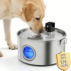 12L Large Dog Water Fountain Stainless Steel 4000mah Wireless Quiet Pet Cat Water Fountain with Motion Sensor for Multi Dogs Cat