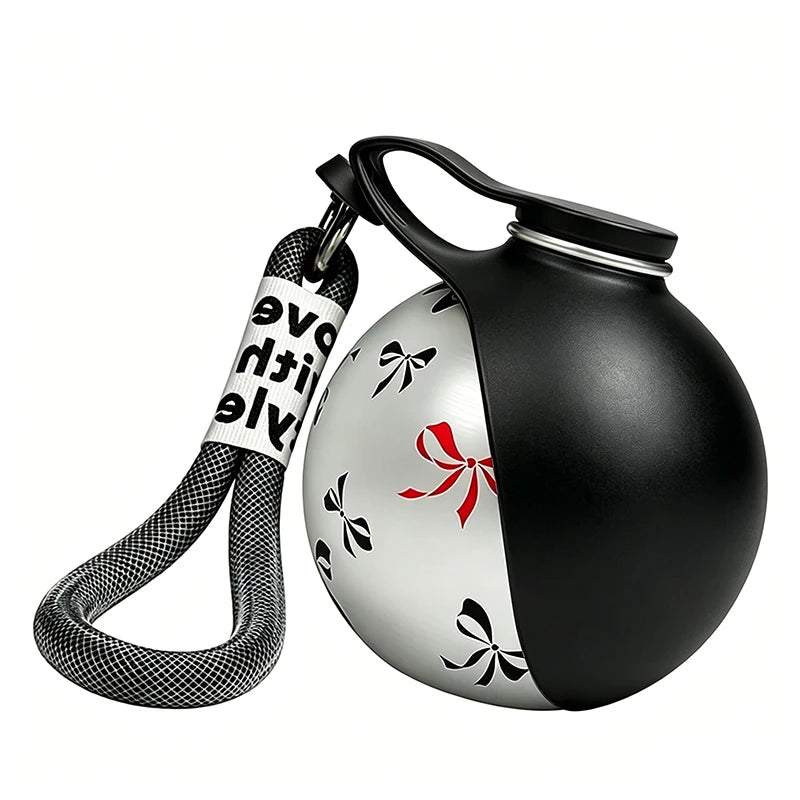 Custom LOGO 285ml Portable Dog Water Bottle Outdoor Pet Water Dispenser Dog Water Bottle Foldable Stainless Steel OEM ODM