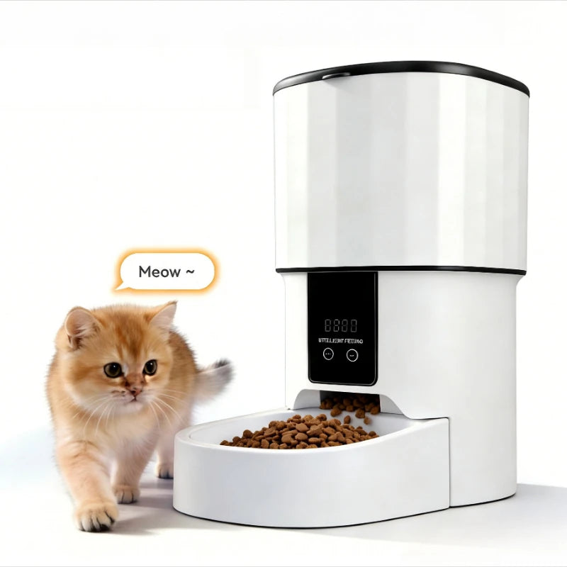 4L/135oz Automatic Pet Feeder for Cats Timed and Quantitative Intelligent Pet Food Dispenser WIFI Remote Control Feeding Machine