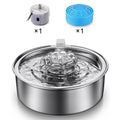 304 Stainless Steel Stylish Luxurious Ultra-Quiet 2.0L Automatic Cat Water Fountain Auto Pet Water Dispenser for Dogs & Cats