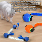 2Pack Interactive Cat Toy for Indoor Cats Speedy Ball with Tail Automatic Moving Cat Balls for Bored Indoor Adult Cats