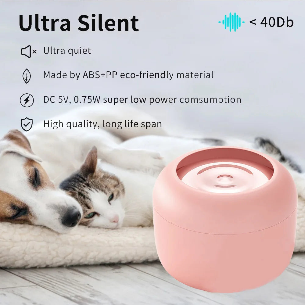 Custom LOGO 2.5L Pet Cat Water Fountain Auto Power-Off Electric Dog & Cat Water Dispenser with Bottle Shape Bowl