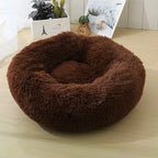 40CM Round Cat Beds House Soft Long Plush Pet Dog Bed for Dogs Basket Pet Products Cushion Cat Bed Cat Mat Animals Sleeping Sofa