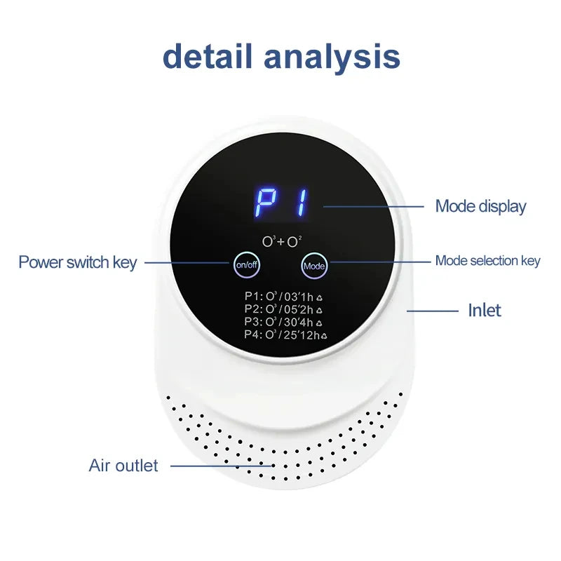 Air Ozone Generator With Touch Screen Pet House Smart Air Purifier Deodorization Deodorant for Cat Litter Box Room Cat Products