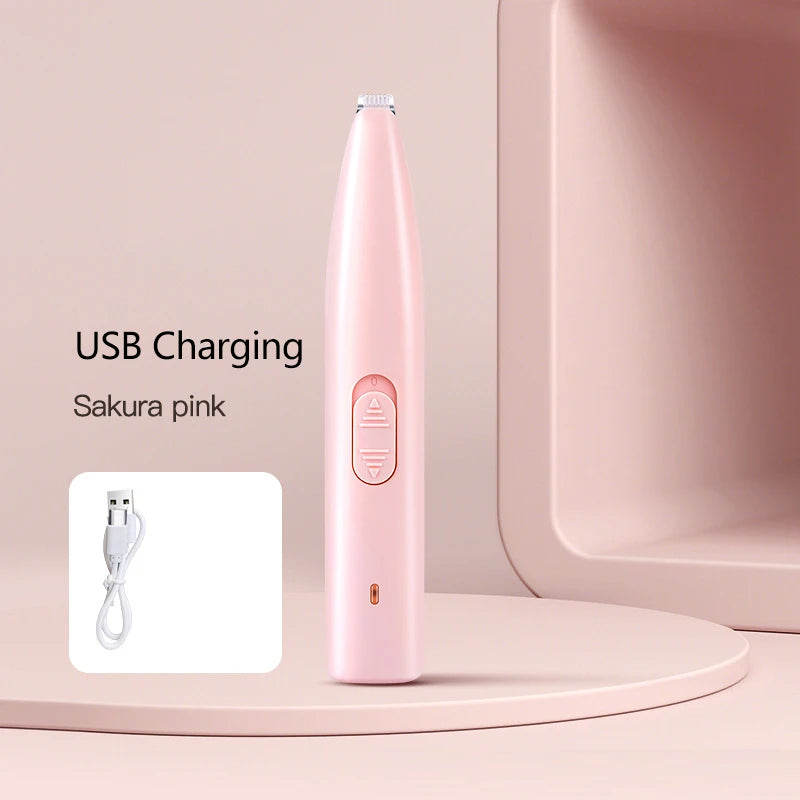 Pet Hair Cutter with LED Light Pet Dog Cleaning Kit Cat Paw Hair Clipper Shaver Dog Paw Cleaner Dog Products