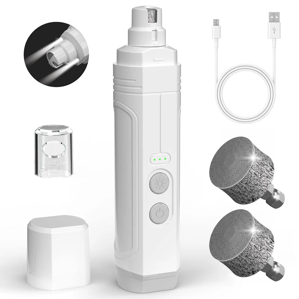 Electric Dog Nail Clippers for Dog Nail Grinder USB Charging Pet Trimmer Quiet Cat Dogs Paws Nail Grooming Tools Cat Claw Cutter