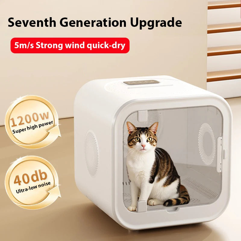 70L Large Capacity Pet Grooming Hair Dryer Box Ultra Quiet Pet Dryer Box Low Noise Cat Dog Dryer Machine for Home Use
