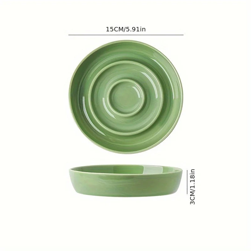 Ceramic Slow Feeder Bowl Basic Bowls for Healthy Eating Protects Cervical Spine Non-Tip Design for Kittens for Small Dog Breeds