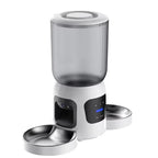 OEM 6L Automatic Feeder with Camera Dual Bowls Smart Pet Feeder Dual Camera Monitoring APP Remote Calling Timing Voice Recording