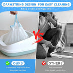 6 Rolls Pet Poop Bags for Neakasa M1 Smart Cat Toilet Cat Litter Box Garbage Bag Drawstring Thickened Storage Cat Poop Bags