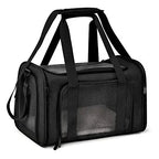 Eco-Friendly Oxford Solid Pattern Zipper Closure Airline Approved Small Dog Carrier Soft Sided Collapsible Puppy Dog Travel Bag