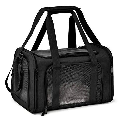 Eco-Friendly Oxford Solid Pattern Zipper Closure Airline Approved Small Dog Carrier Soft Sided Collapsible Puppy Dog Travel Bag