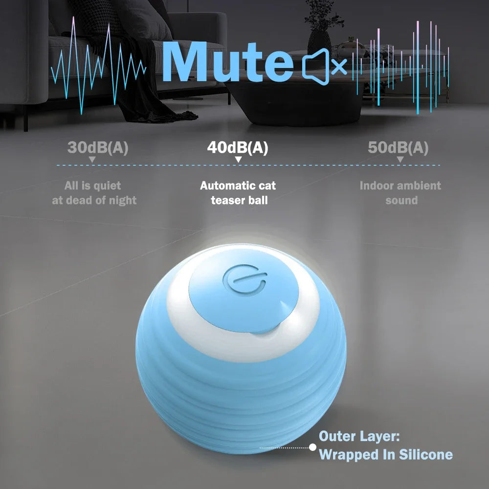 Interactive Cat Ball Smart Cat Dog Toys Electronic Interactive Cat Toy Indoor Automatic Rolling Magic Ball Game Accessories