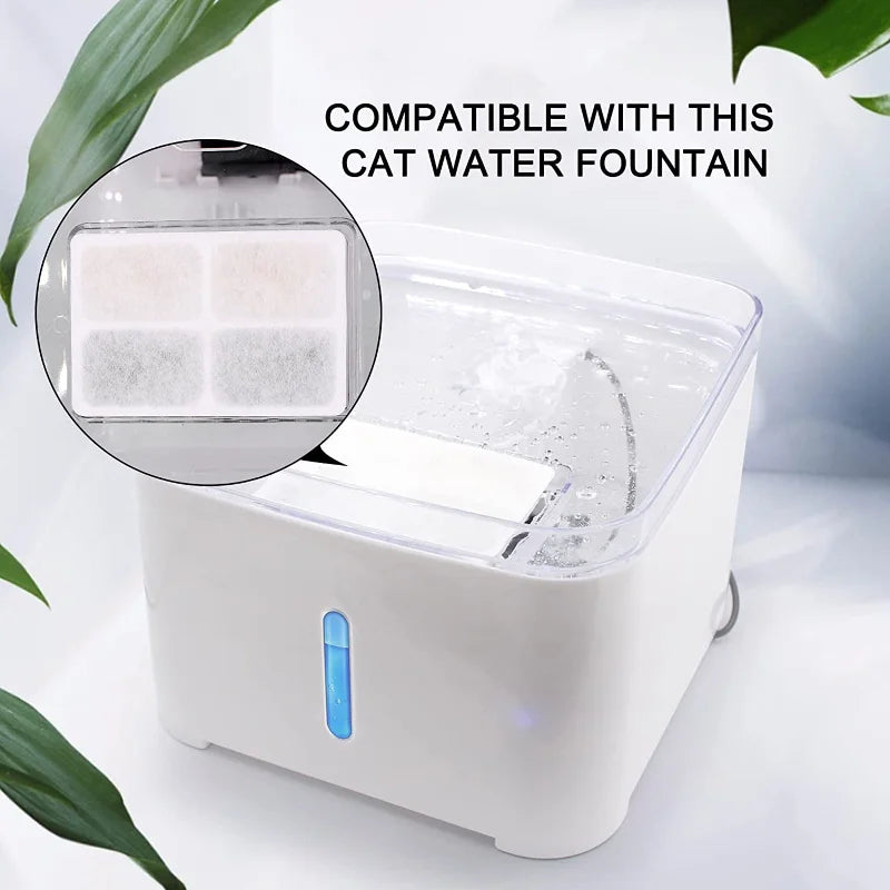 Universal 2L Eco-Friendly Automatic Pet Water Dispenser Cat Water Fountain Filters Coconut Activated Carbon Replacement Filters