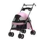 Pet Stroller Small Pull Cart Puppy Dog Walking Cart Lightweight Foldable Oxford Adjustable Zipper for Outdoor Use