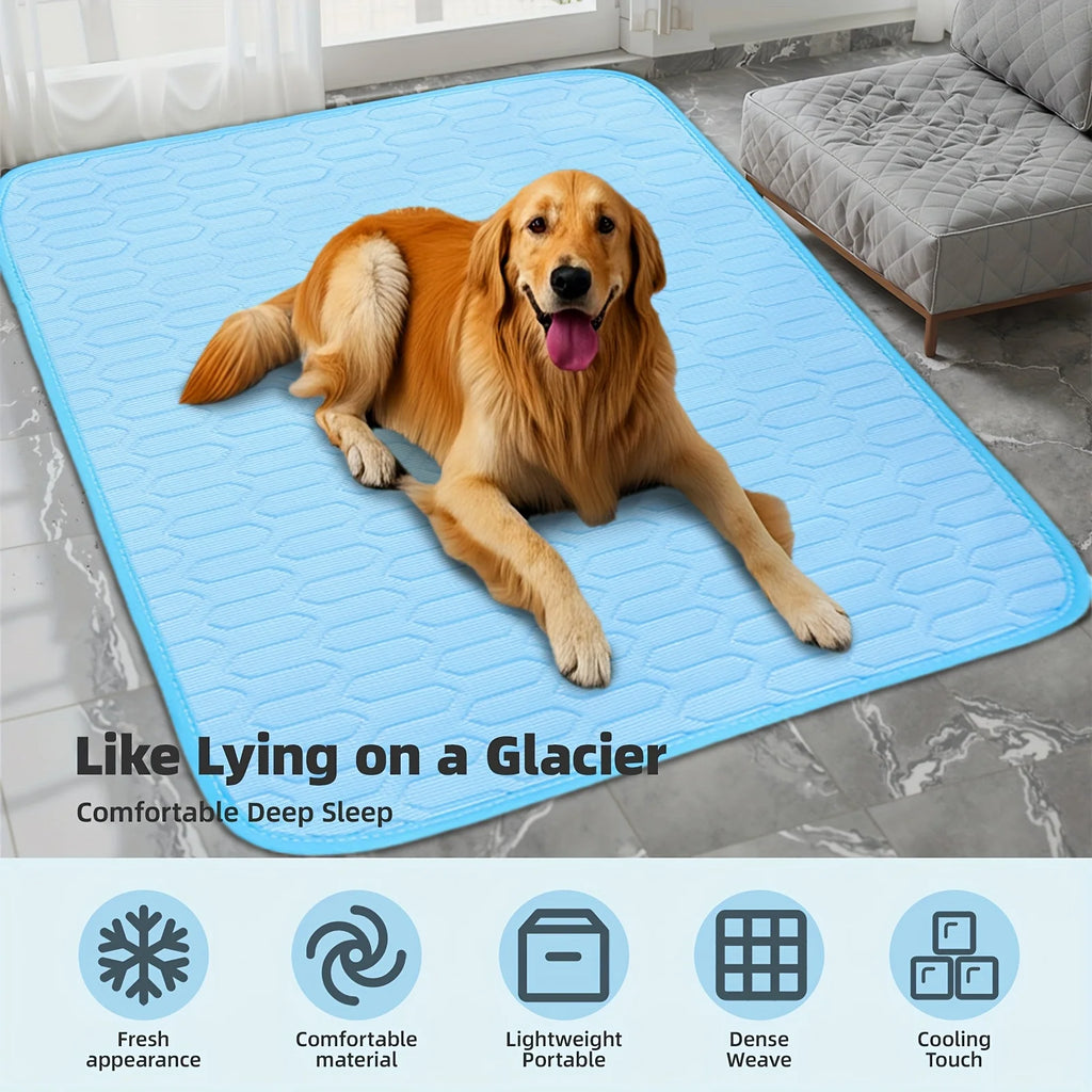 Modern Soft Summer Pet Cooling Mat & Sleeping Pad for Dogs & Cats Sweat-Absorbent Surface Lightweight