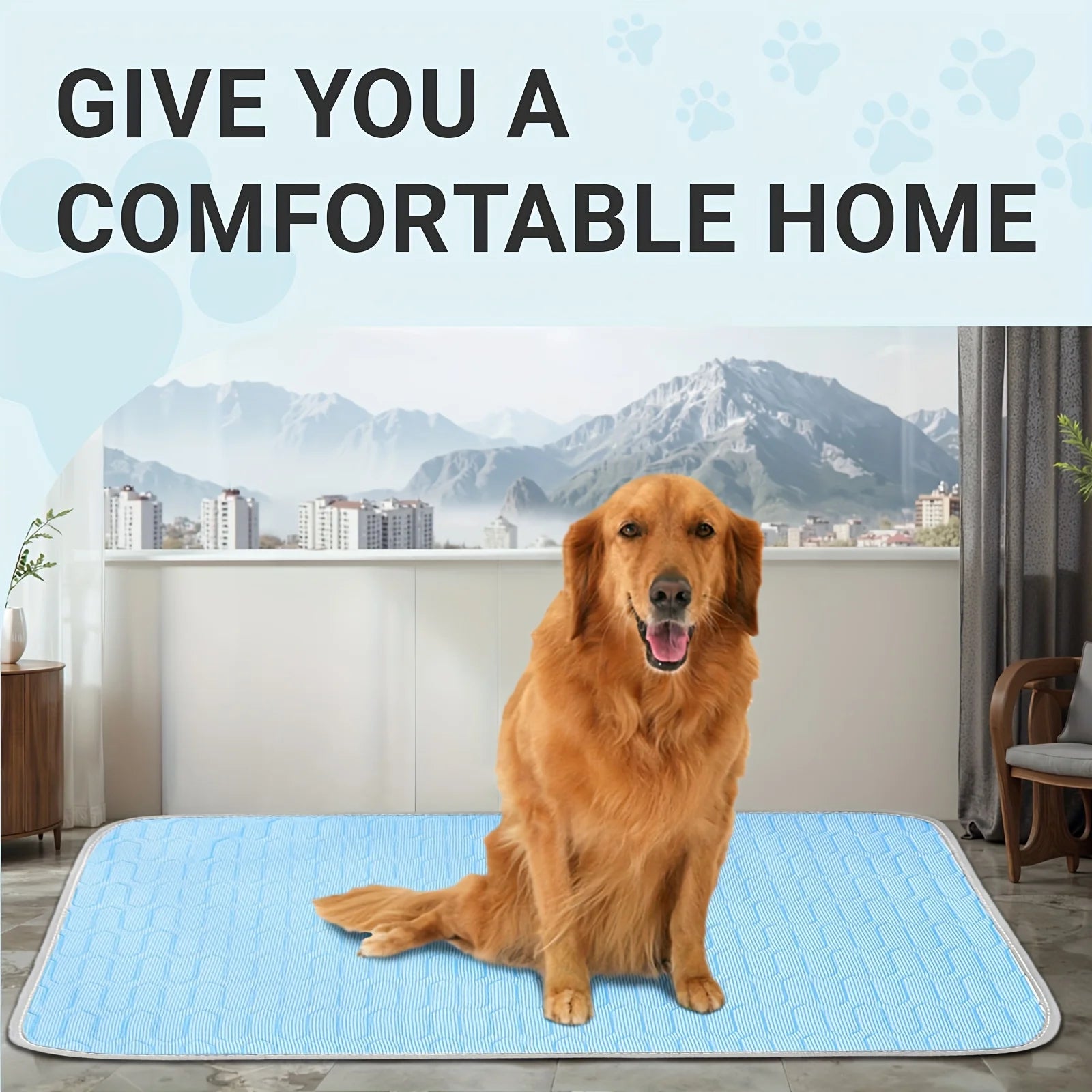 Modern Soft Summer Pet Cooling Mat & Sleeping Pad for Dogs & Cats Sweat-Absorbent Surface Lightweight