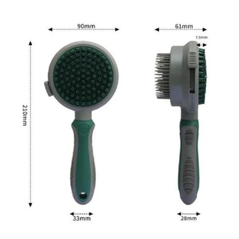 Pet Hair Removal Comb Dog Cat Comb Double-sided Bath Brush Hair Removal Massage Hair Removal Self-cleaning Comb Cat Products