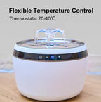 2025 New 2L Smart Pet Water Dispenser Touch Screen Heated Controllable Water Temperature Stainless Steel Cat Water Fountain