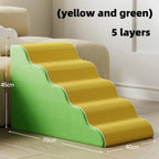 Wholesale Dog Stairs Cat Ramp Ladder Pet Stair with Memory Foam Sponge for Bed & Sofa Removable Washable Training Stairs