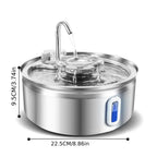 4pcs Filters Automatic Cat Fountain 3.2L/108oz Stainless Steel Pet Water Fountain for Cats Drinking Bowl Cat Water Dispenser