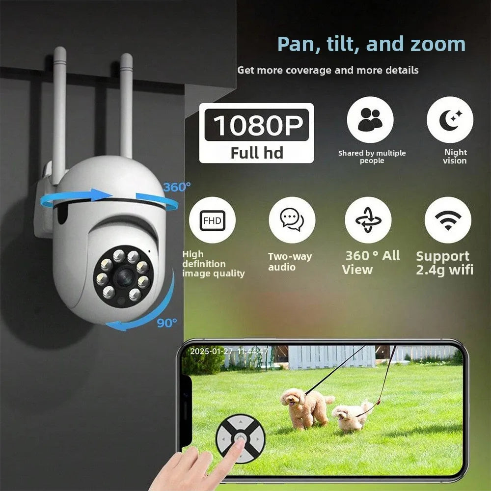 360 HD Indoor Eco-Friendly Classic Style Pet Tracking Camera with Real-Time Movement Detection Video Playback Automatic Cruise