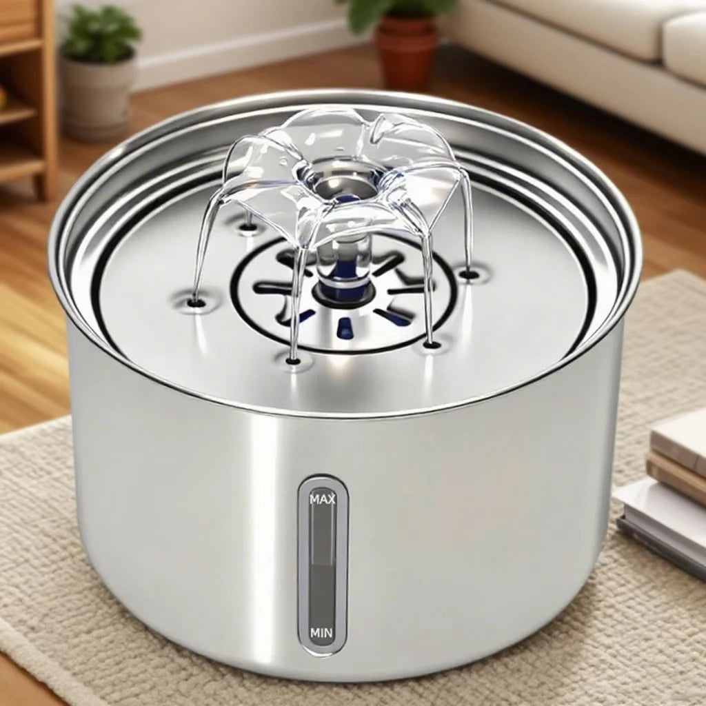 Wholesale 3L Pet Water Dispenser 304 Stainless Steel Cat Water Fountain Smart  Dog Feeding Pet Supplies
