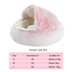 Winter Long Plush Solid Cat Bed & Pet Cage Warm Cushion Basket Dog Bed Sleep Bag Nest for Small Cats