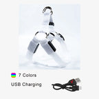 Adjustable LED Dog Harness No Pull Small Medium Glowing Nylon Breast Band Night Safety Pets Dog Accessories