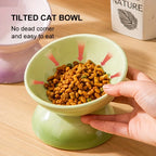 Stylish Red Ceramic Cat Bowl Pet Feeding Bowls Elevate Dining for Dogs & Cats Reduces Neck Strain & Enhances Digestion