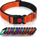 Reflective Personalized Dog Collar with Safety Locking Buckle Adjustable Nylon for Dogs-OEM Custom Logo