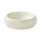 High Capacity White Ceramic Cat Bowl Large Wide Mouth Monolayer for Protection Cervical Vertebrae for Cat Food Rice Other Meals