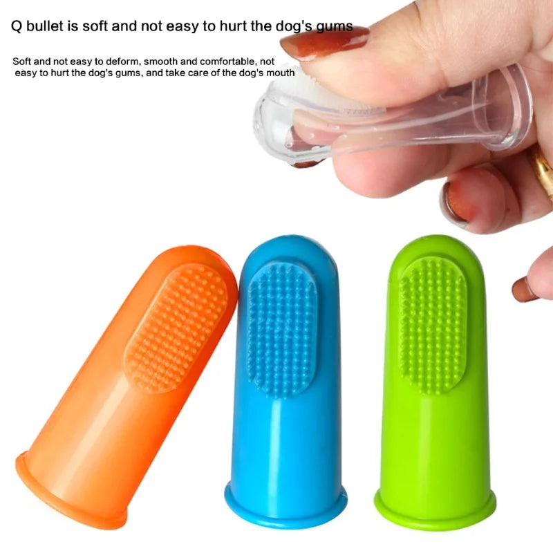 Soft Silicone Pet Toothbrush for Dogs Cat Cleaning Pet Supplies Toothbrush for Bad Breath Tartar Dog Tooth Care Teddy Dog