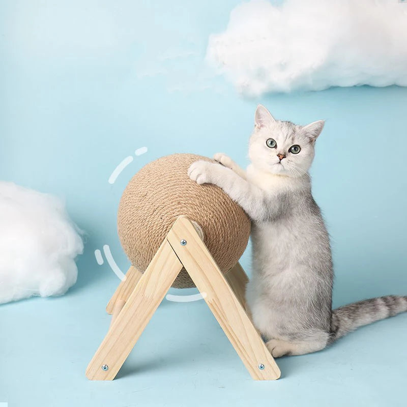 Cat Scratching Ball Toy Kitten Sisal Rope Ball Board Grinding Paws Toys Cats Scratcher Wear-resistant Pet Supplies